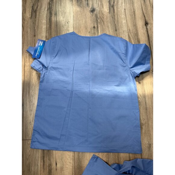 Landau All-Day Mechanical Stretch Unisex Scrub Set LGE Blue Durable Fabric For C - Picture 4 of 6